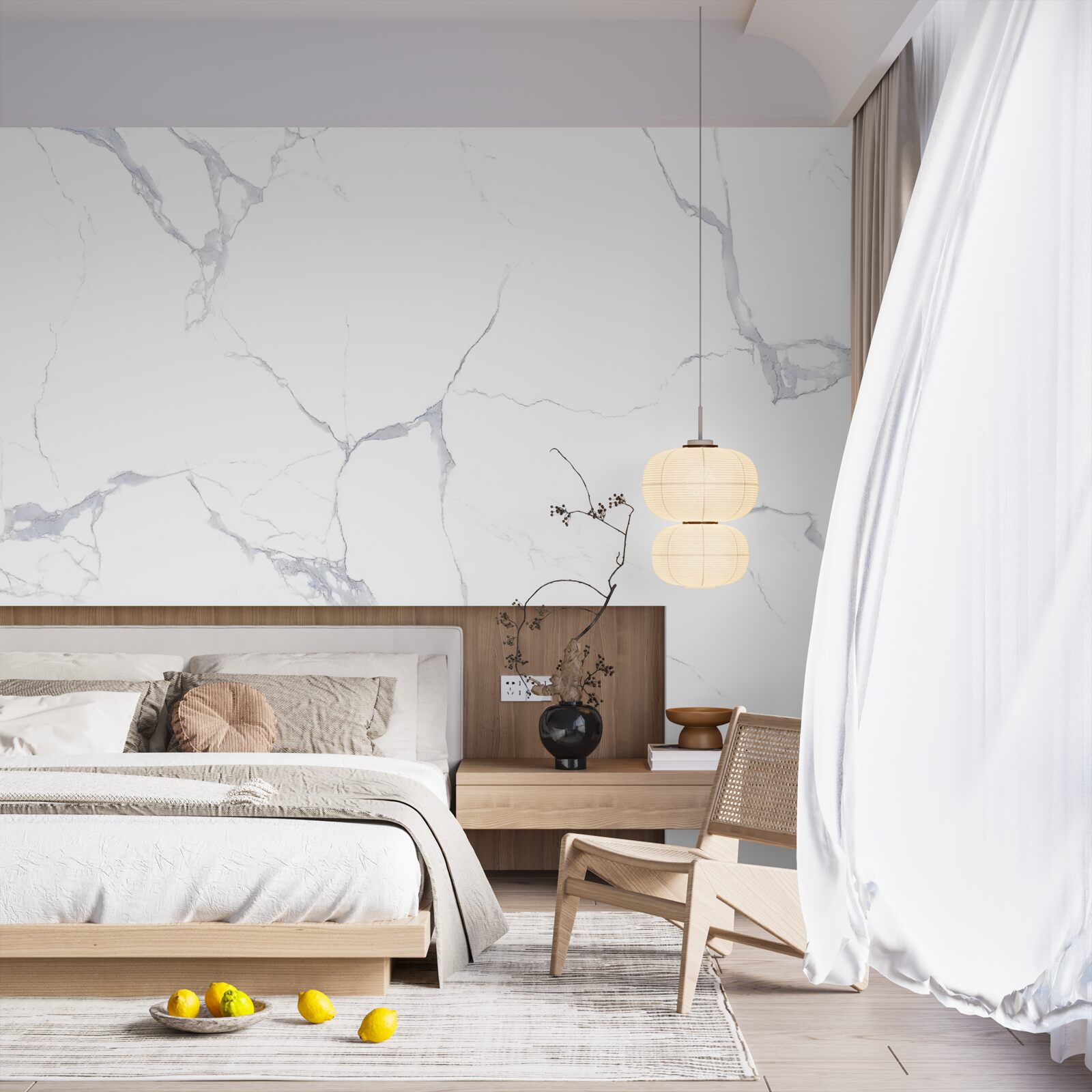 Фотошпалери білий керамограніт