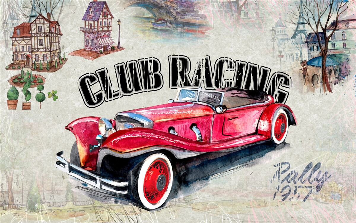 Фотошпалери червона машина минулих років