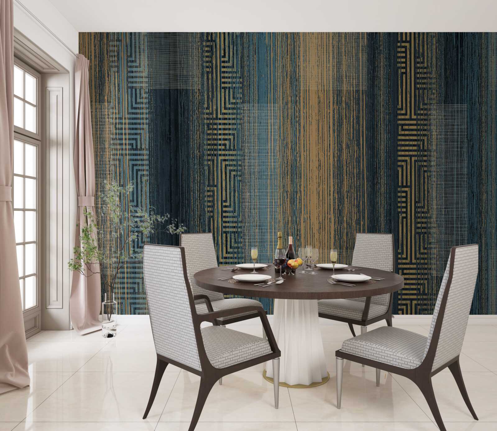 Фотошпалери вертикальні темні лінії, що втратили прозорість