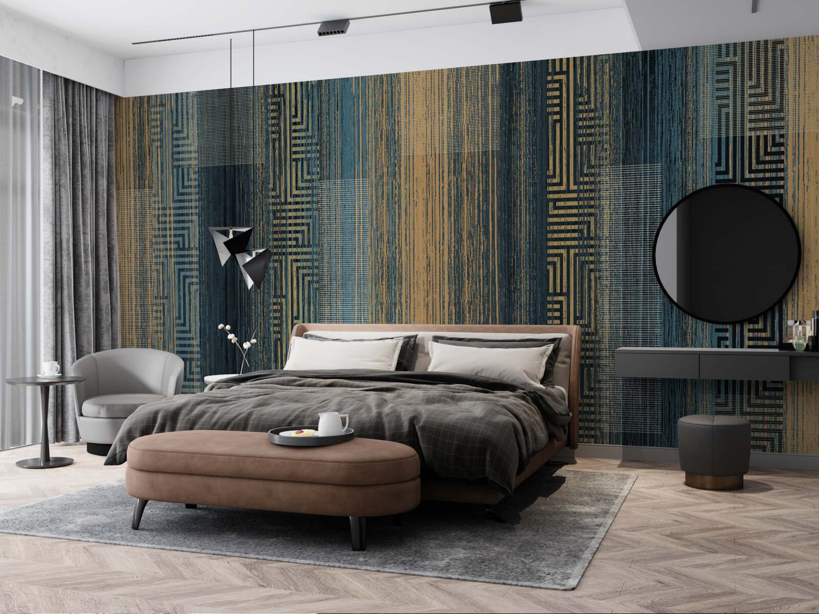 Фотошпалери вертикальні темні лінії, що втратили прозорість