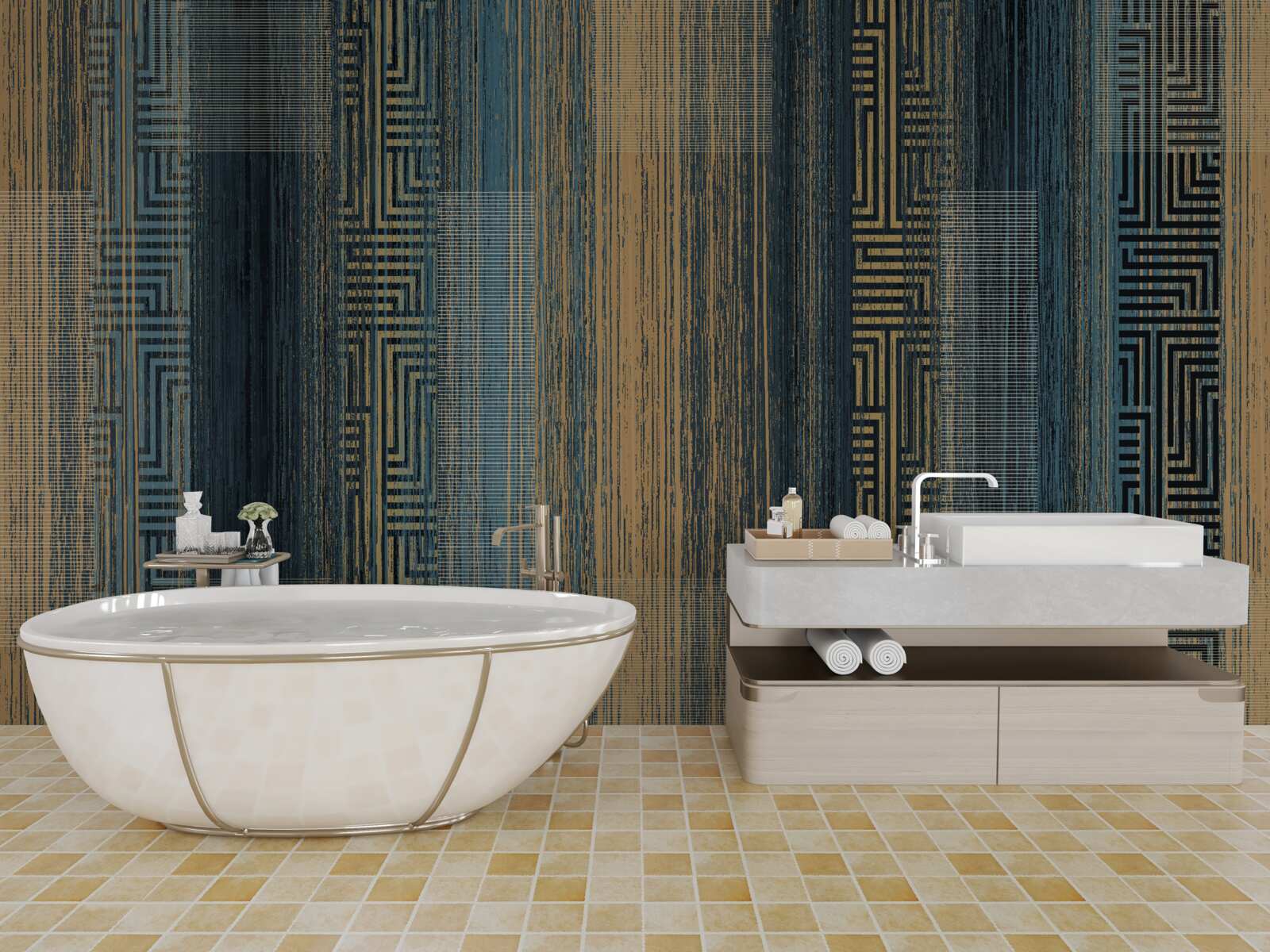 Фотошпалери вертикальні темні лінії, що втратили прозорість