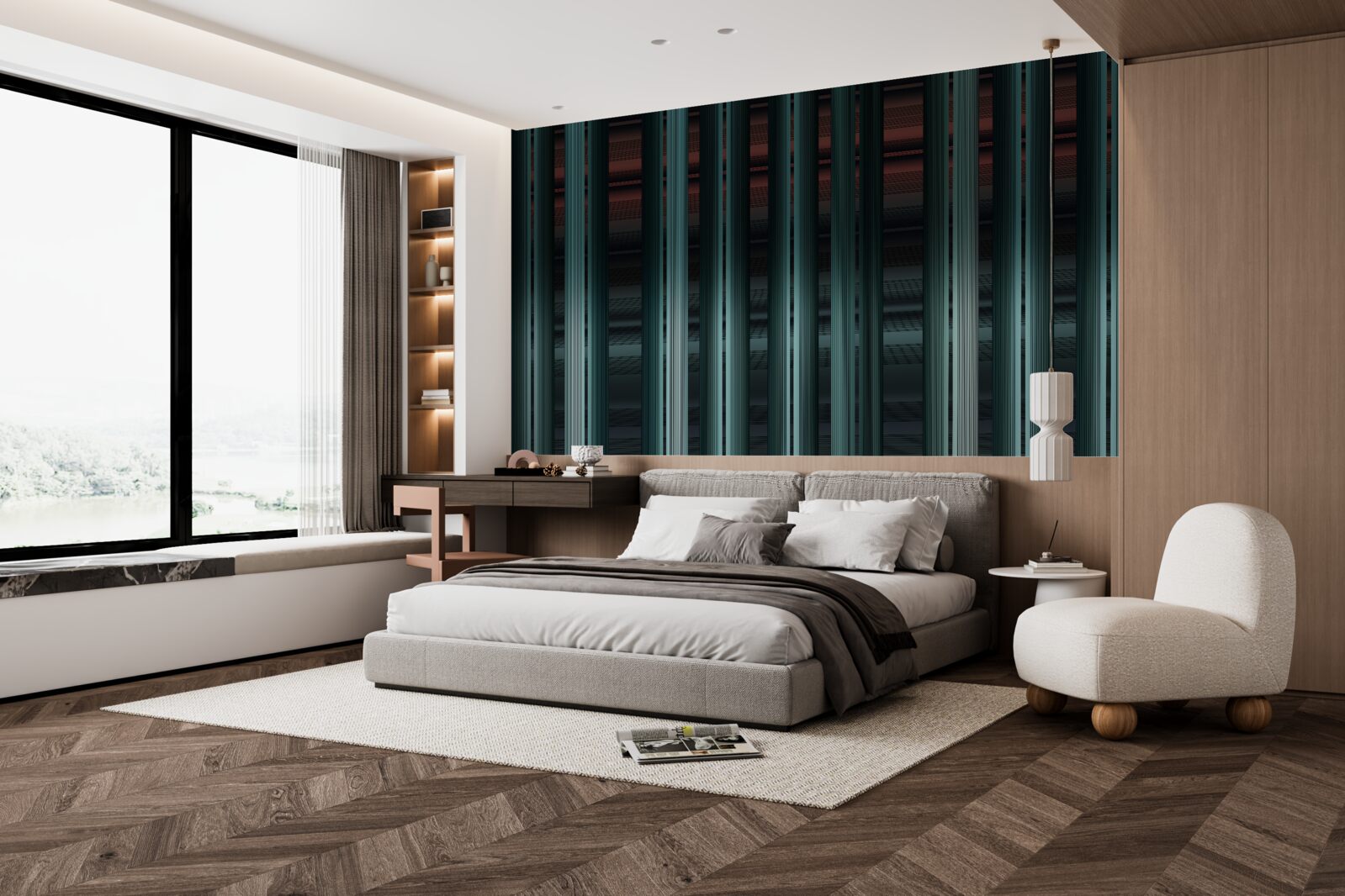 Фотошпалери вертикальні смуги нескінченного векторного типу