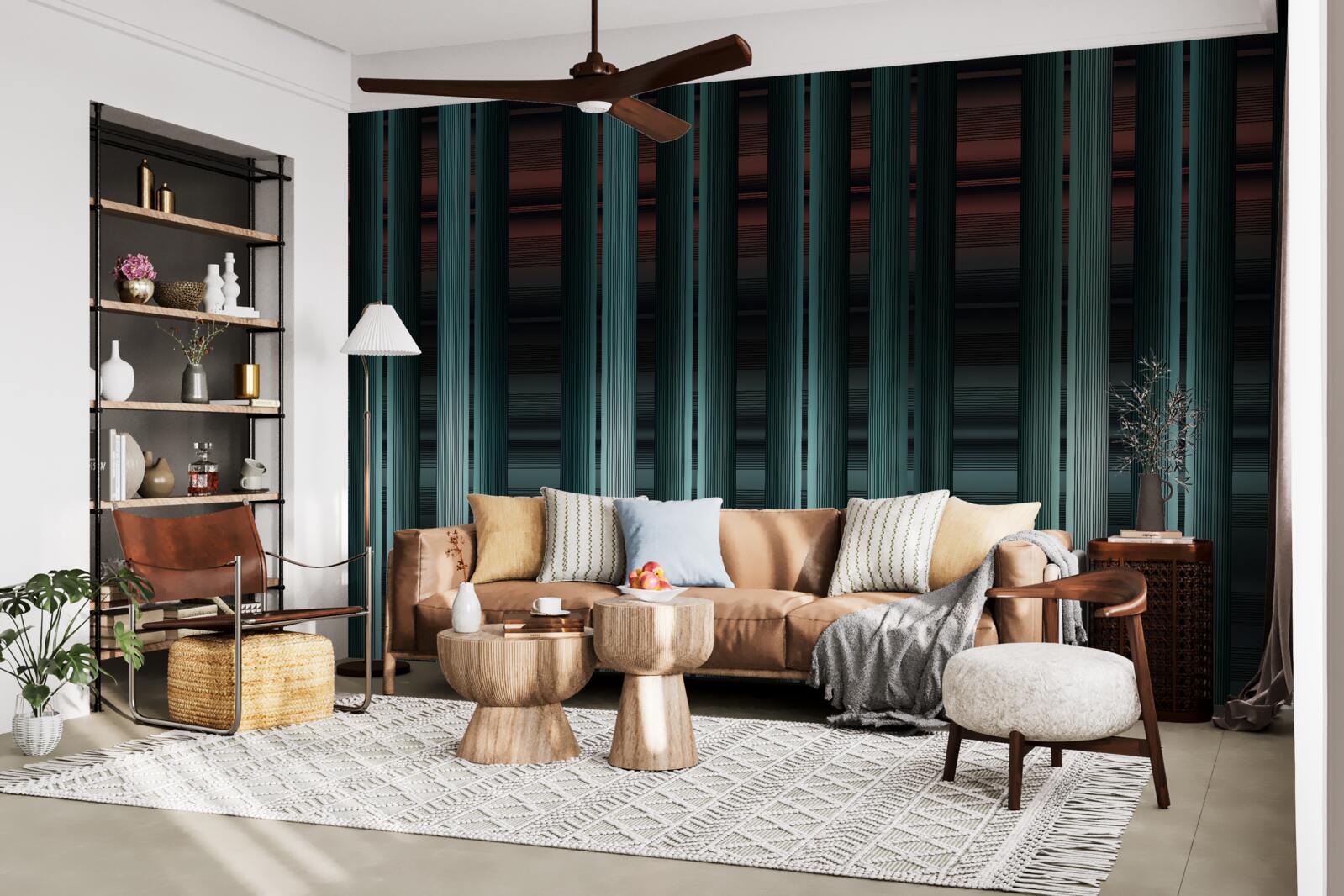 Фотошпалери вертикальні смуги нескінченного векторного типу