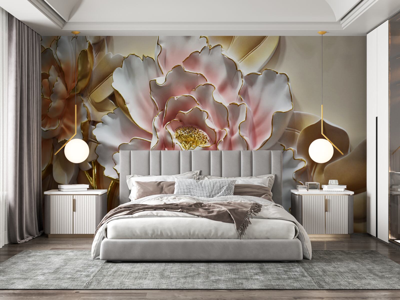 Фотошпалери бутон лотоса розкрився у всій своїй красі