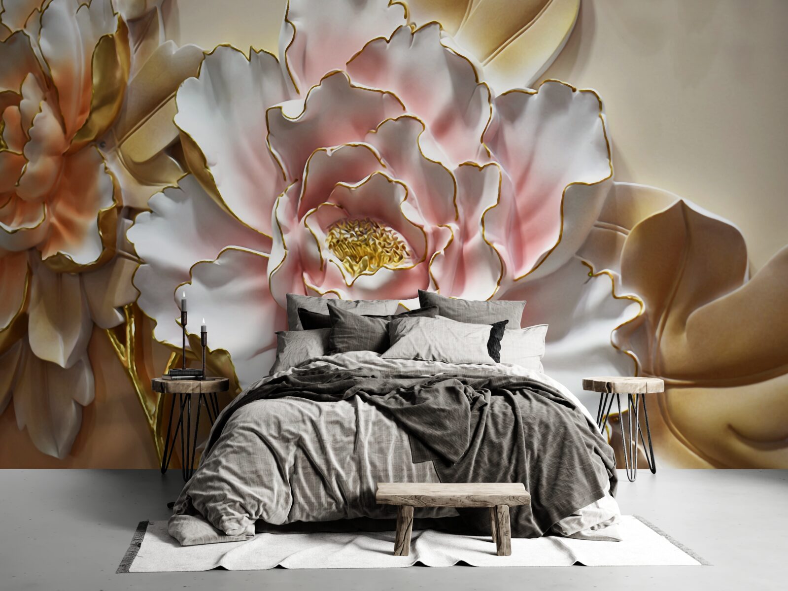 Фотошпалери бутон лотоса розкрився у всій своїй красі