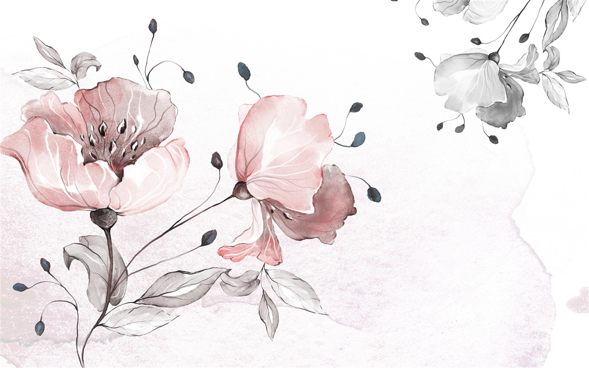Фотошпалери ніжні, витончені квіти, що колишуться на вітрі