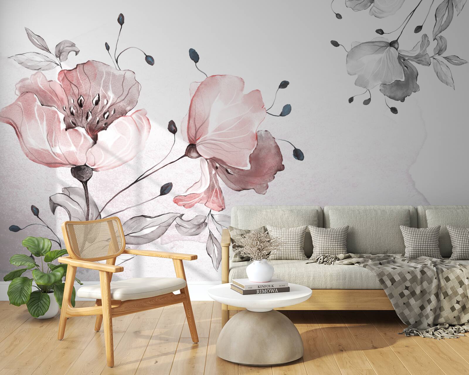 Фотошпалери ніжні, витончені квіти, що колишуться на вітрі