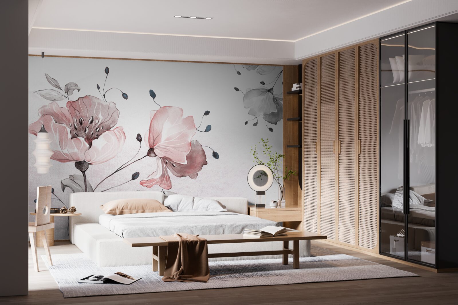 Фотошпалери ніжні, витончені квіти, що колишуться на вітрі