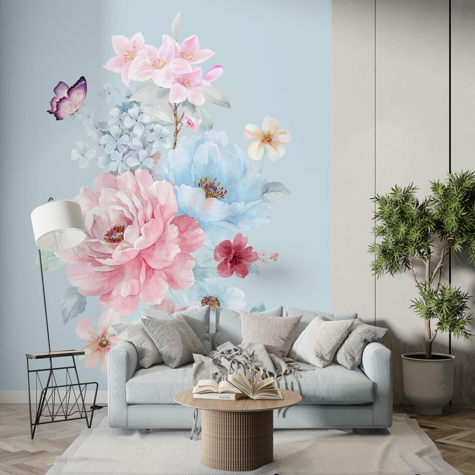 Фотошпалери чарівна гірлянда з літніх квітів