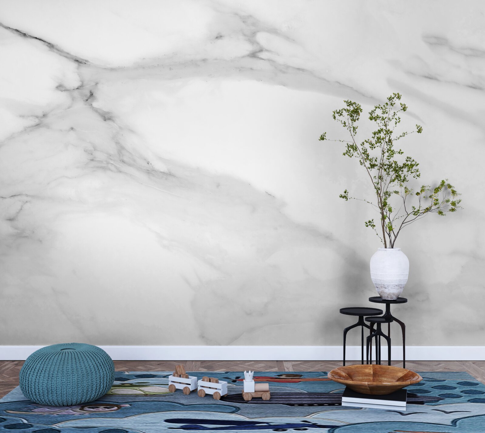 Фотошпалери сіро-біла пара