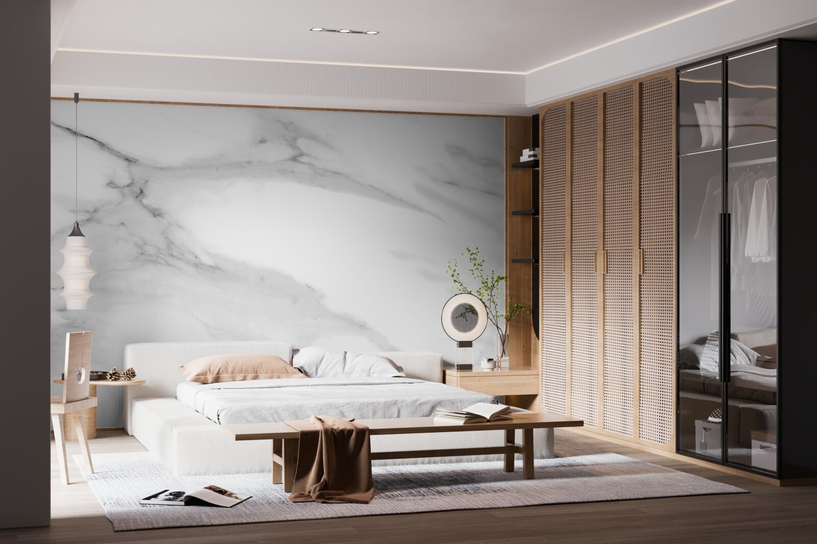 Фотошпалери сіро-біла пара