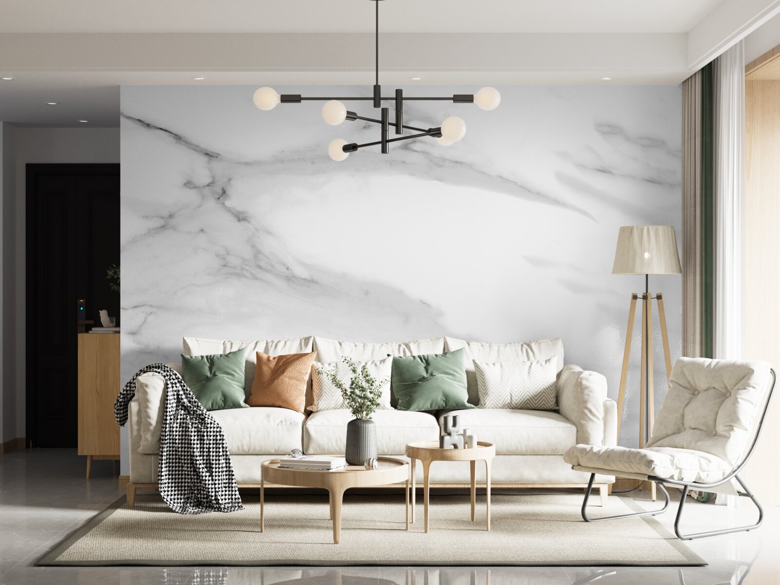 Фотошпалери сіро-біла пара