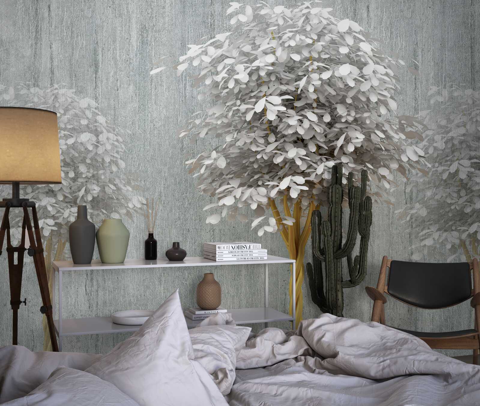 Фотошпалери квітучі дерева білосніжної стрункості