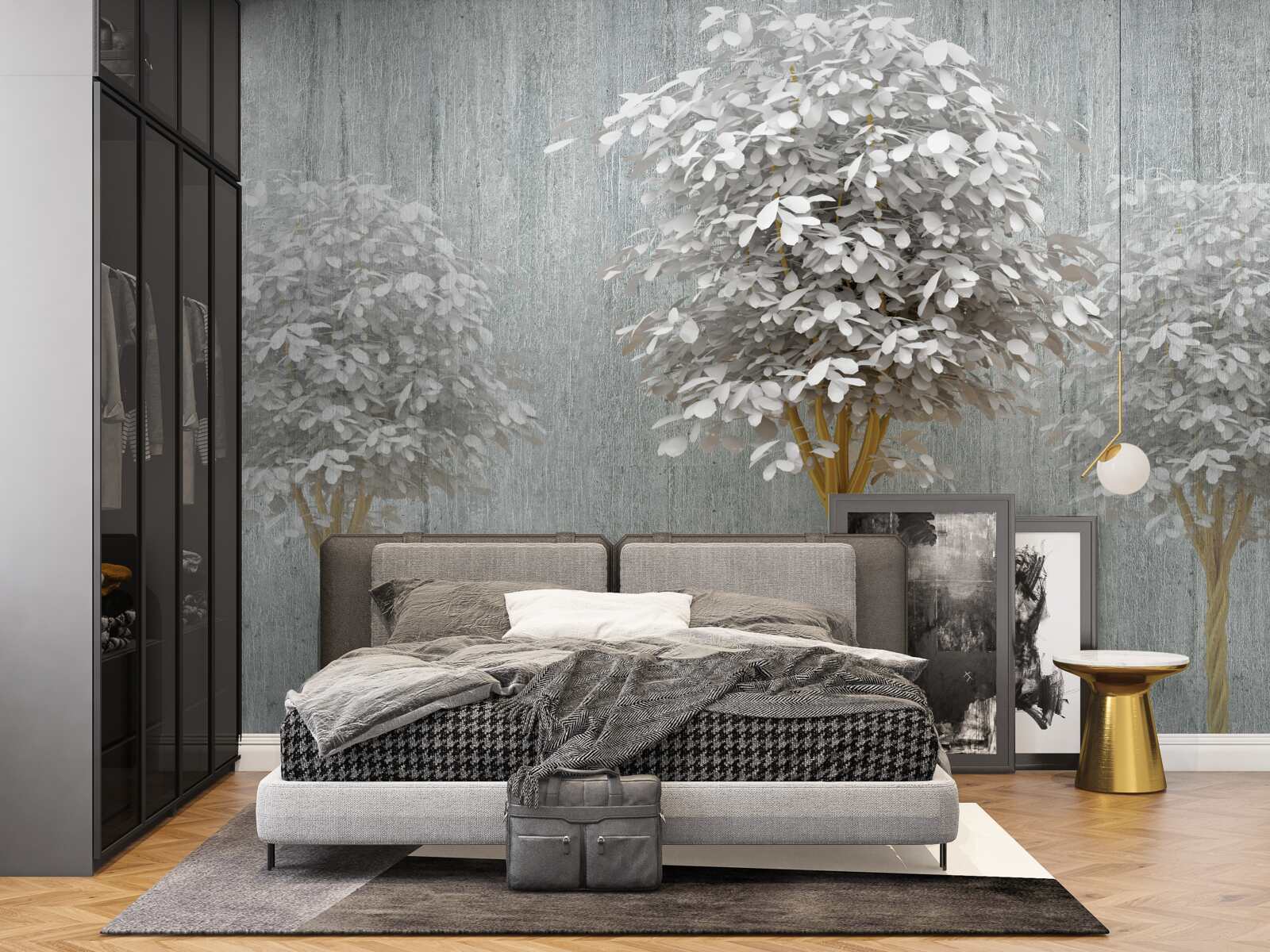 Фотошпалери квітучі дерева білосніжної стрункості