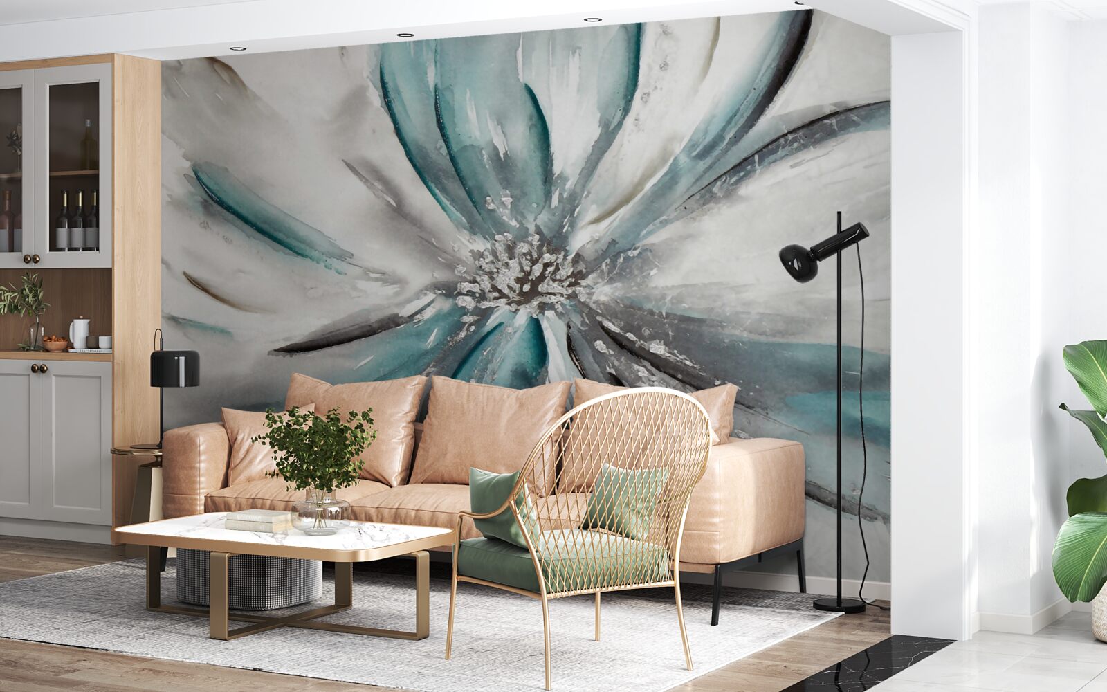 Фотошпалери ніжні пелюстки розкритого бутона