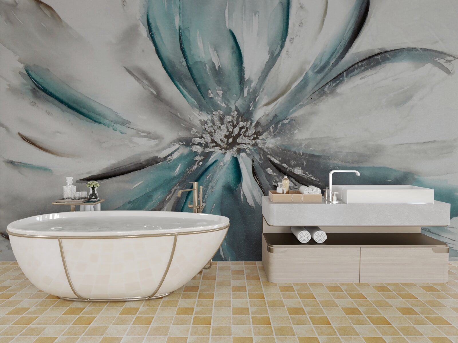 Фотошпалери ніжні пелюстки розкритого бутона