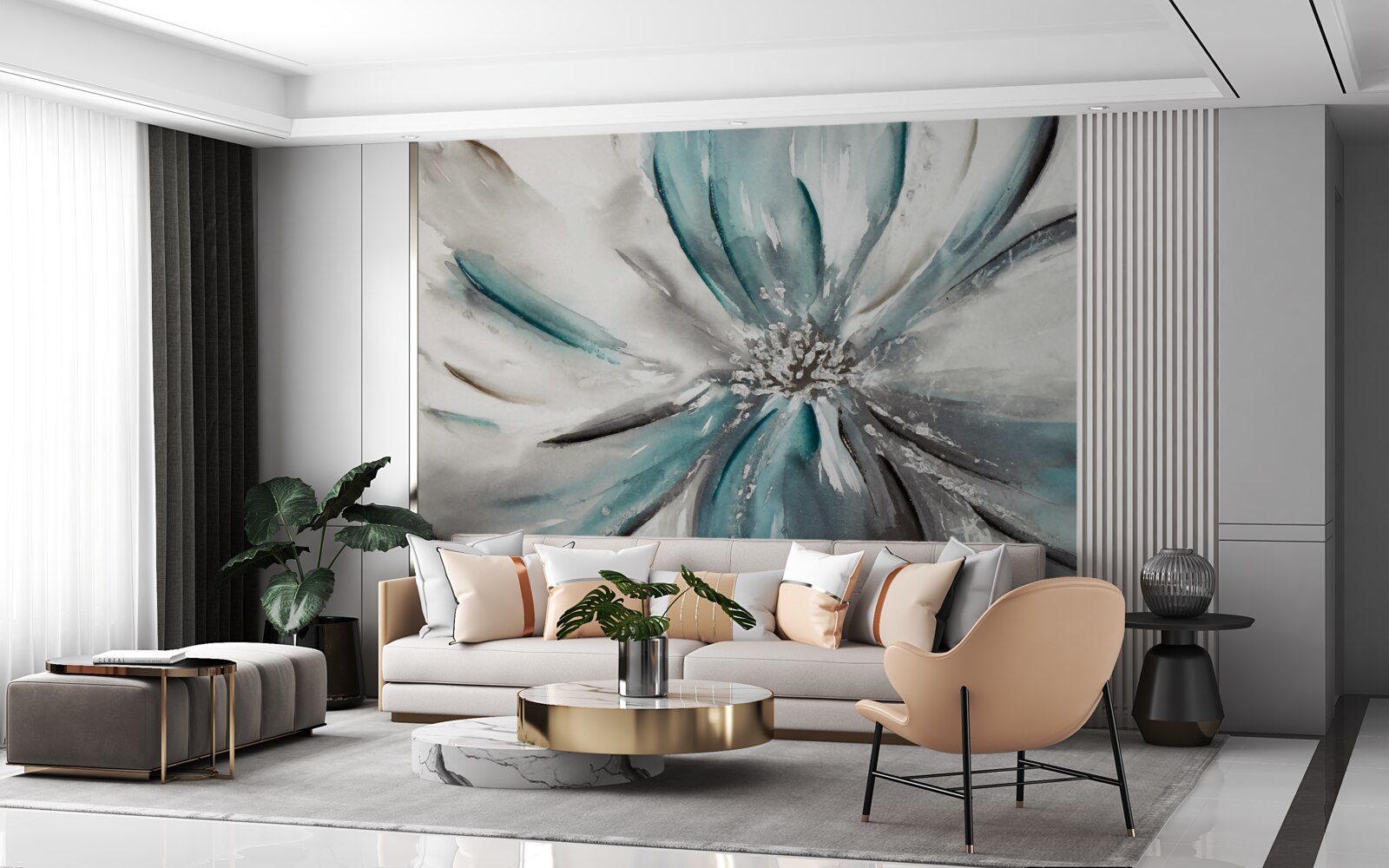 Фотошпалери ніжні пелюстки розкритого бутона