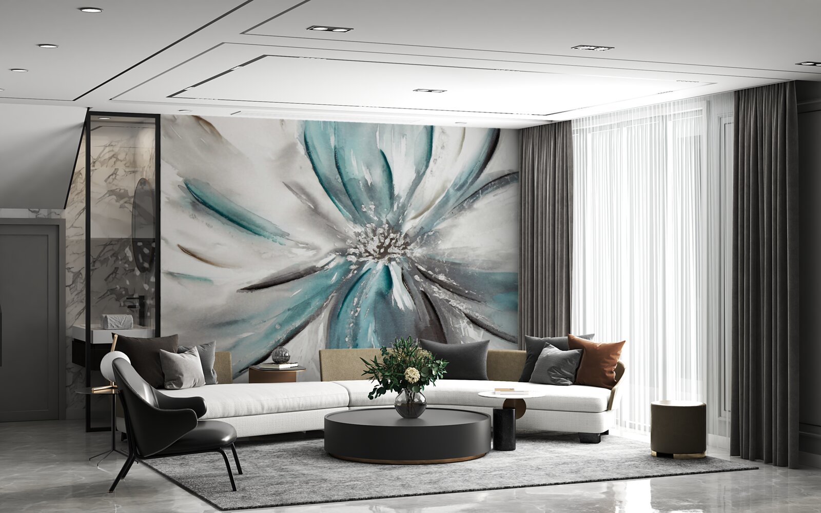 Фотошпалери ніжні пелюстки розкритого бутона