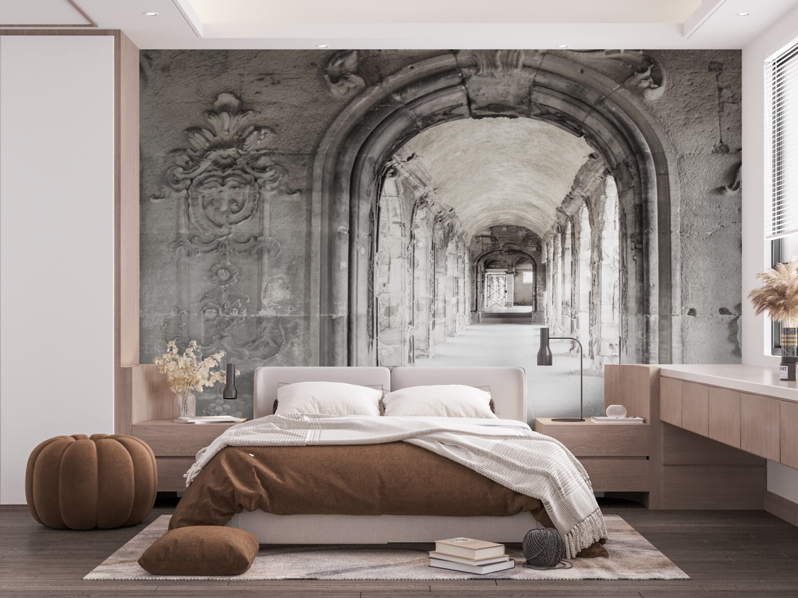 Фотошпалери нескінченні гладкі арочні кам'яні утворення