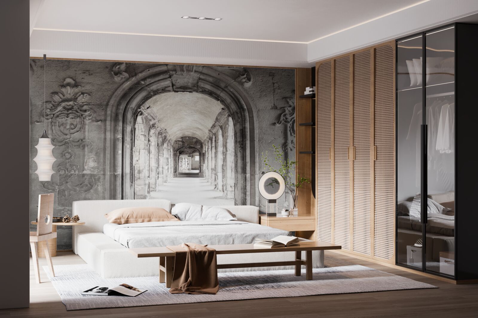 Фотошпалери нескінченні гладкі арочні кам'яні утворення