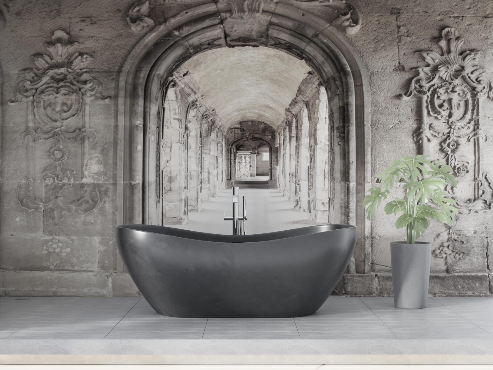 Фотошпалери нескінченні гладкі арочні кам'яні утворення