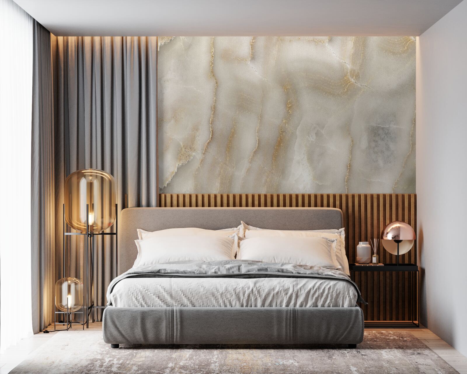 Фотошпалери світло-коричневий кварц