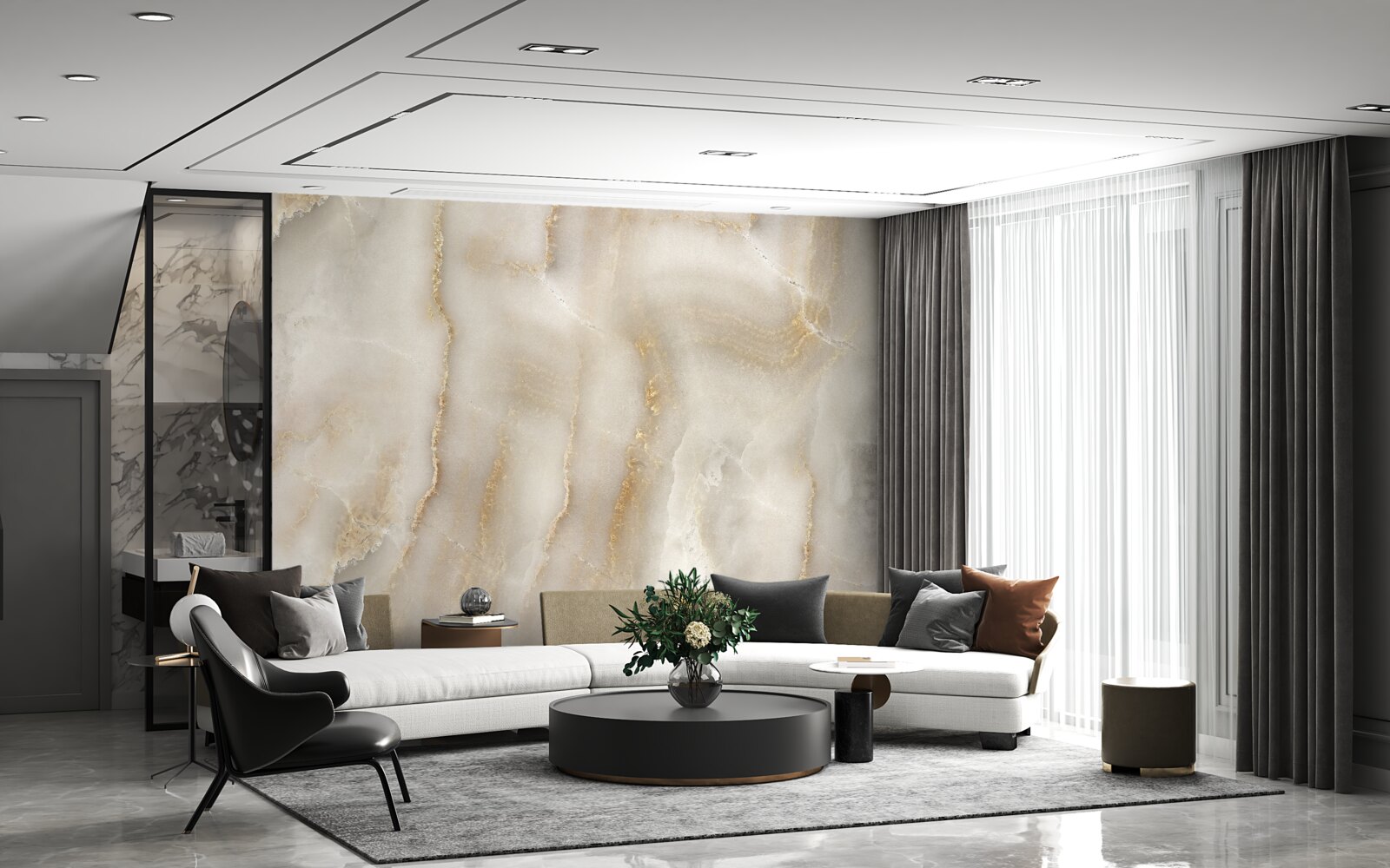 Фотошпалери світло-коричневий кварц