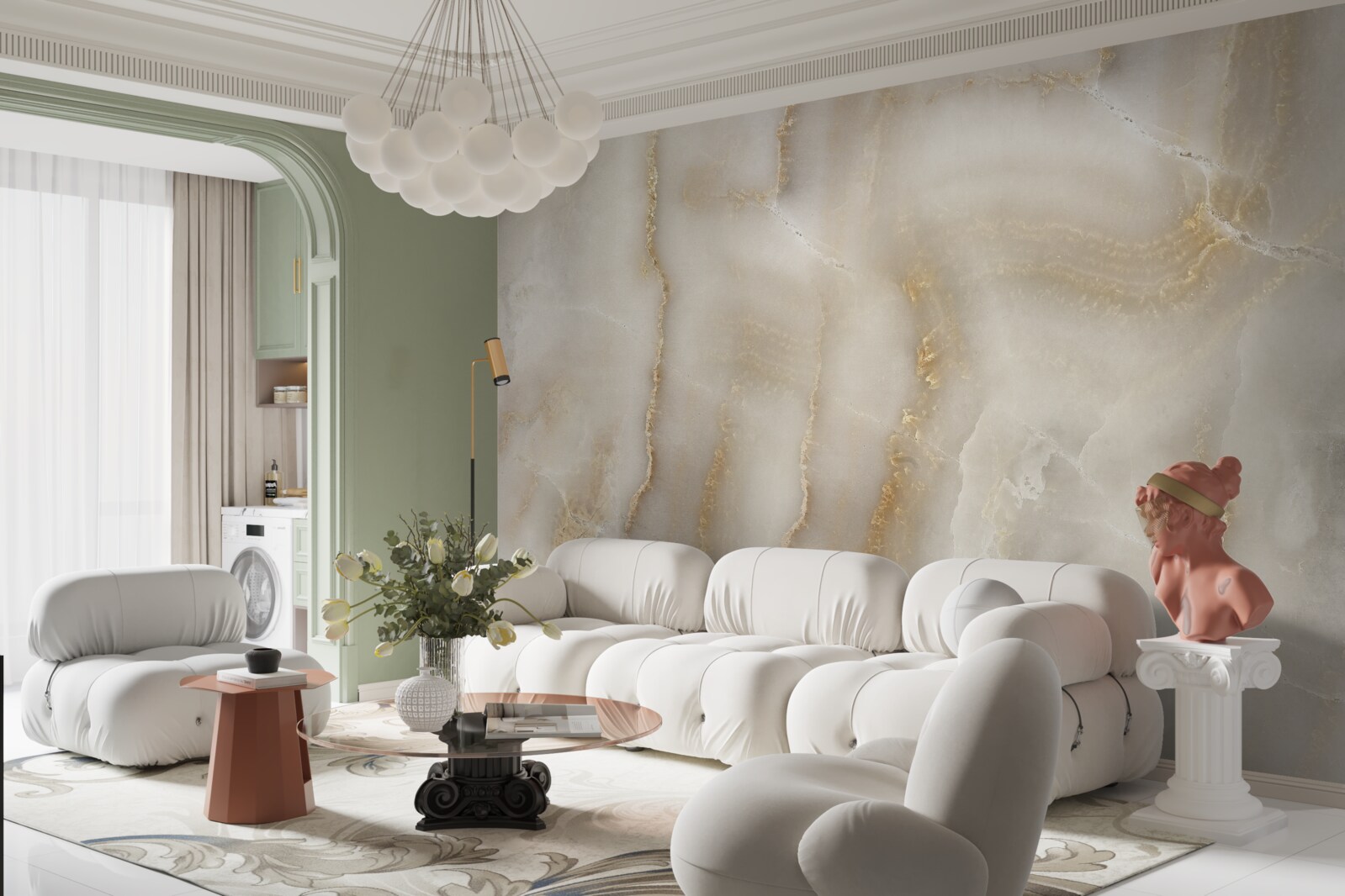 Фотошпалери світло-коричневий кварц