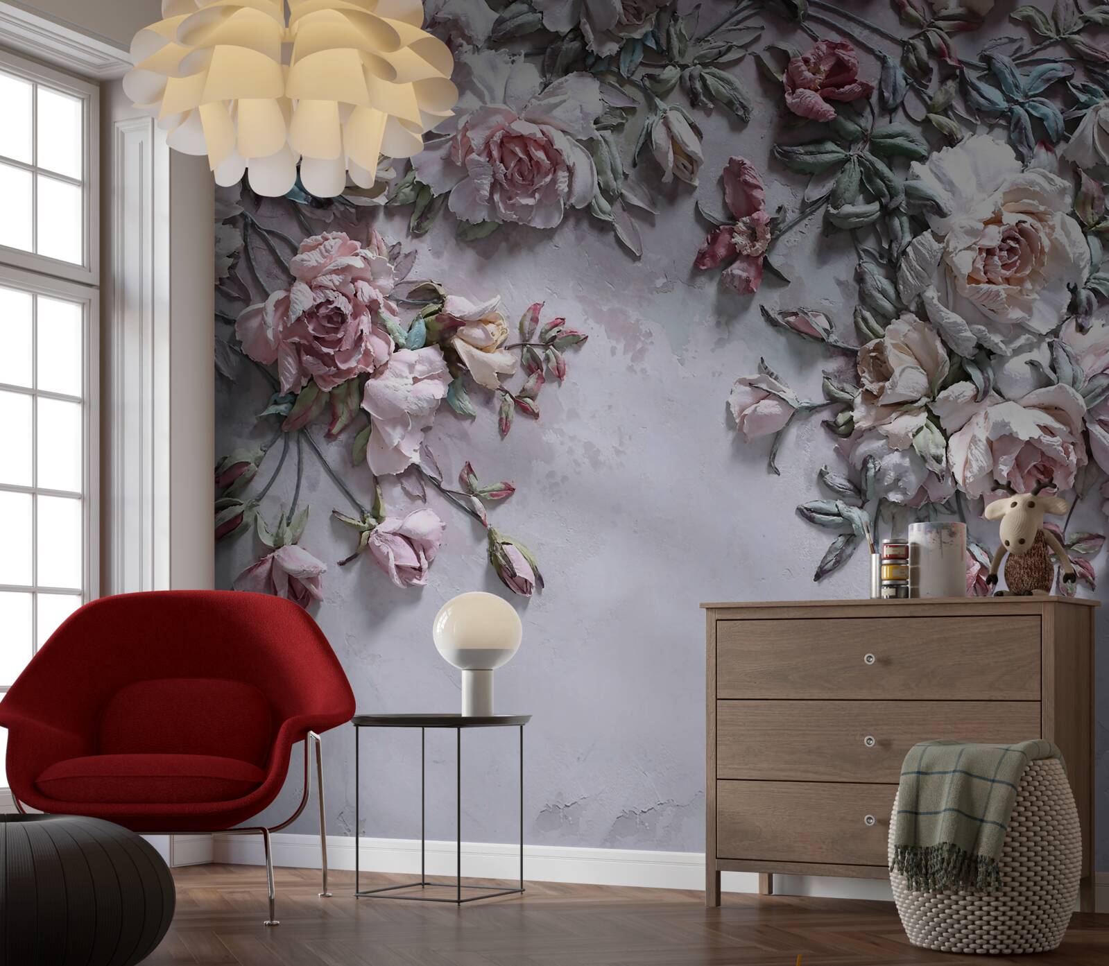 Фотошпалери квіти, що розкриваються в туманному світанку