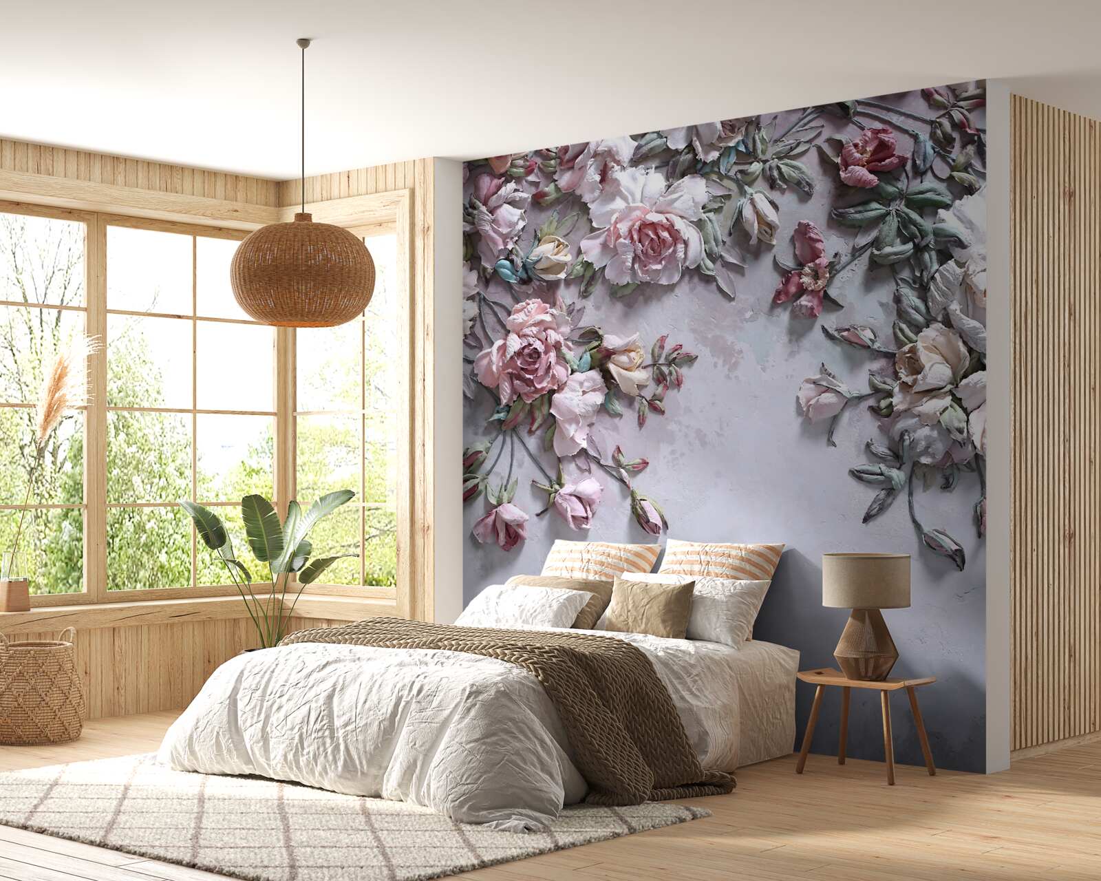 Фотошпалери квіти, що розкриваються в туманному світанку