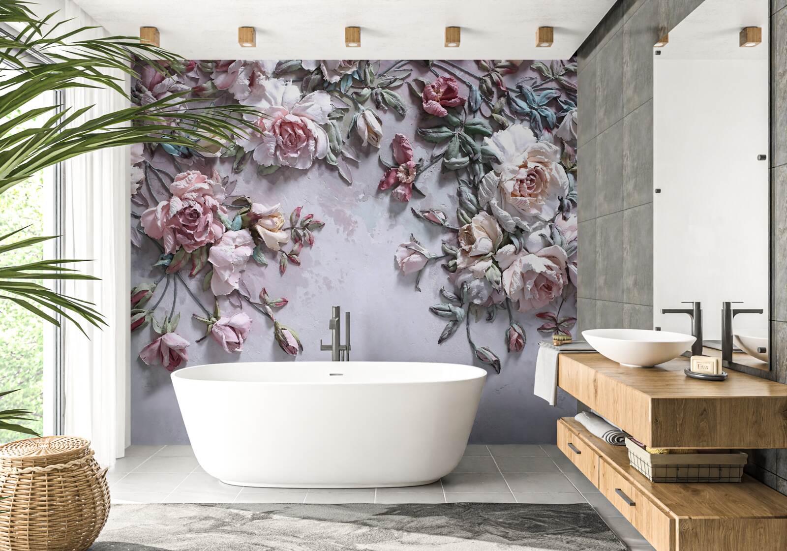 Фотошпалери квіти, що розкриваються в туманному світанку