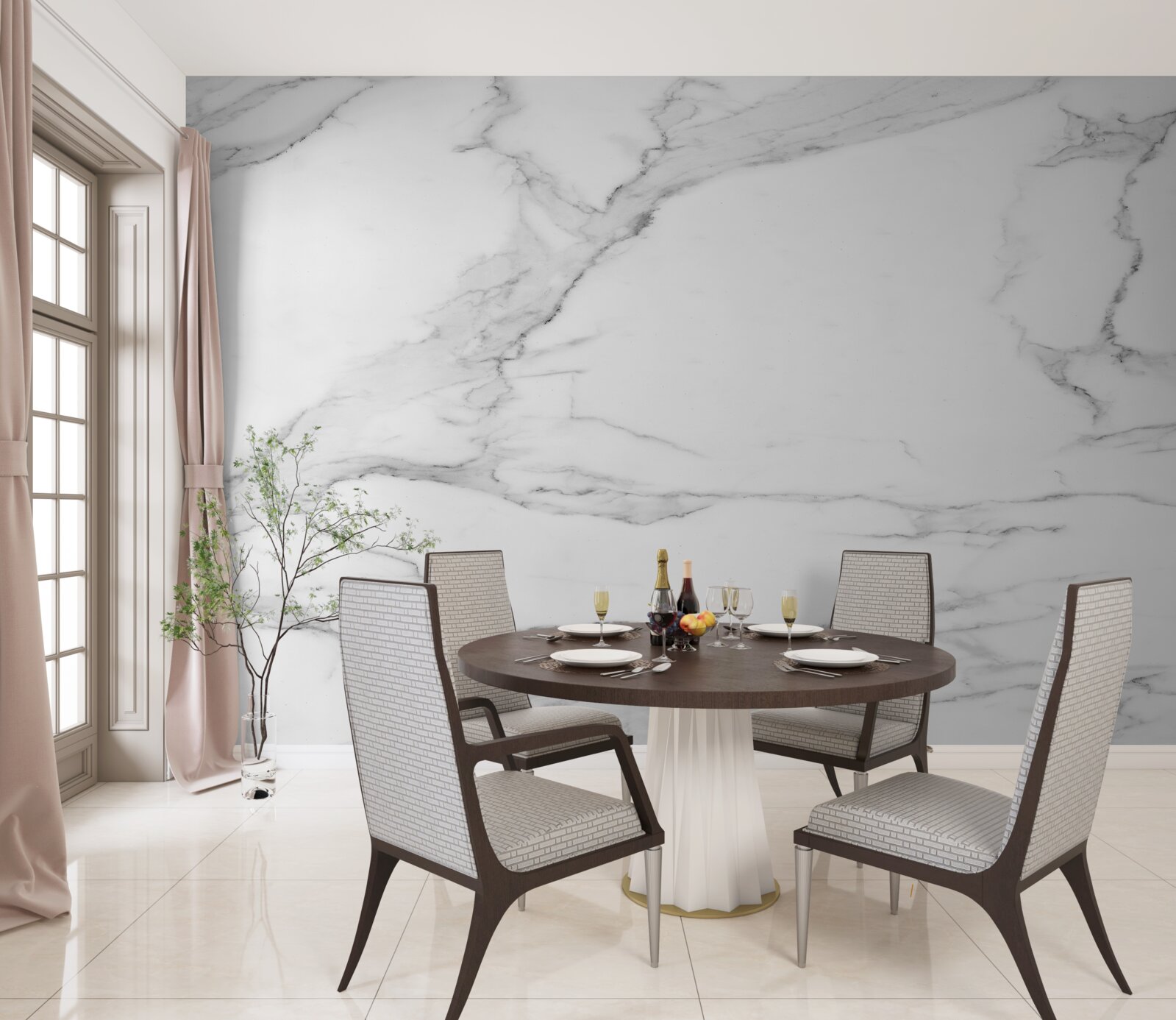 Фотошпалери відображення хмар на поверхні води