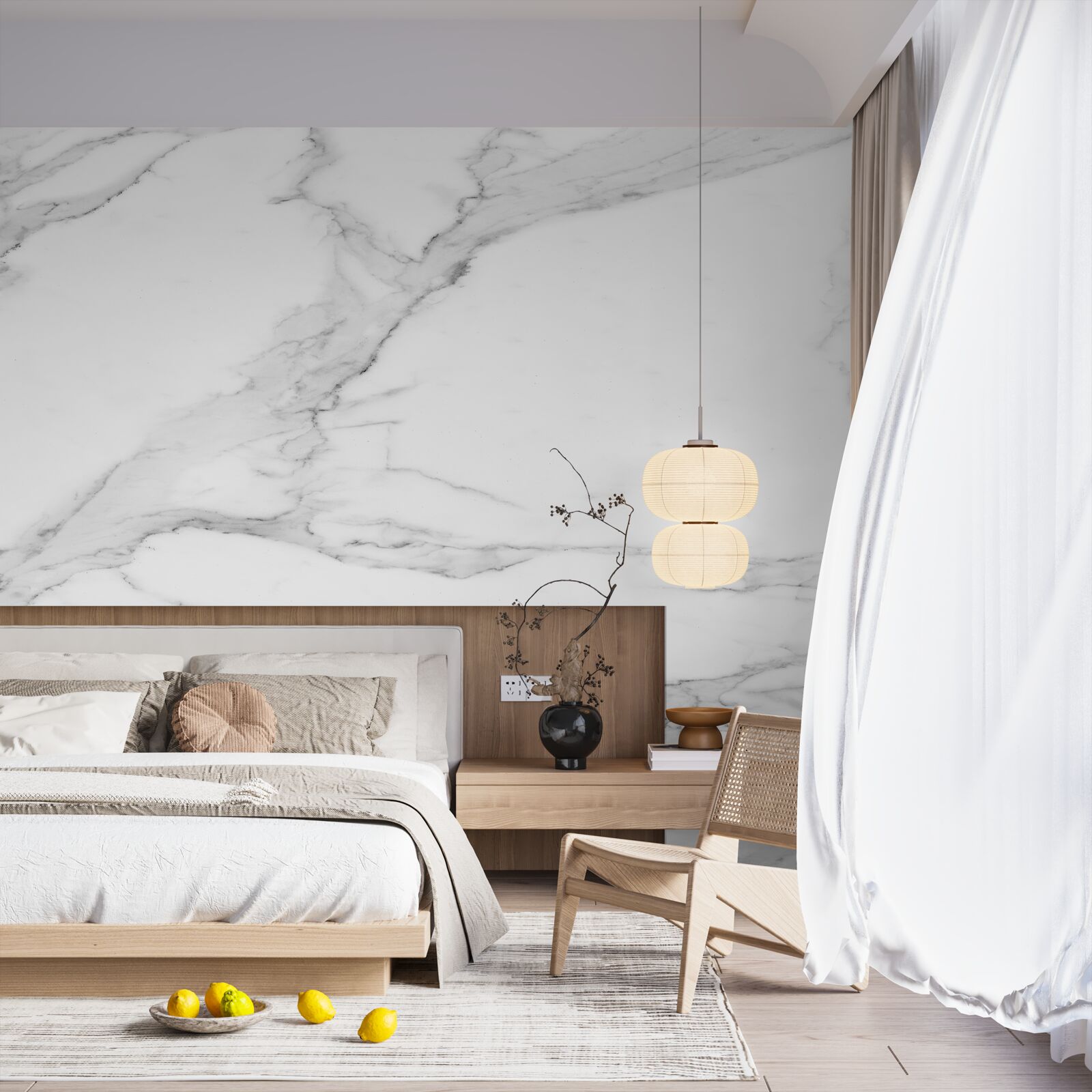 Фотошпалери відображення хмар на поверхні води