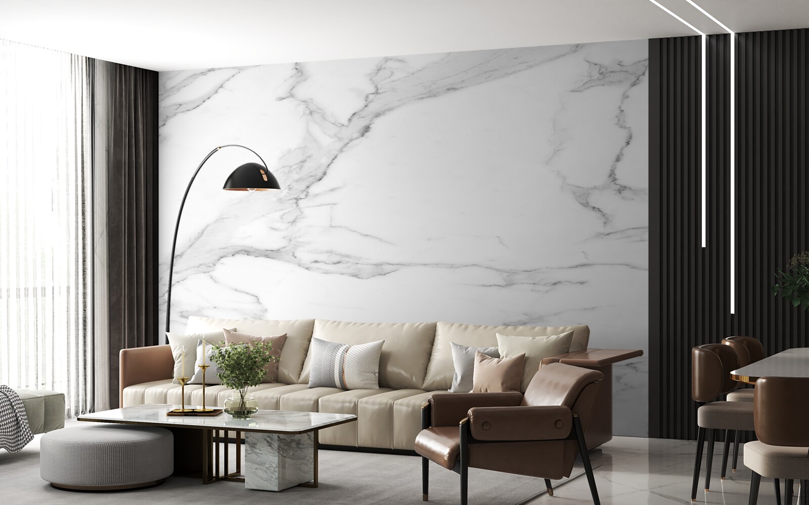 Фотошпалери відображення хмар на поверхні води