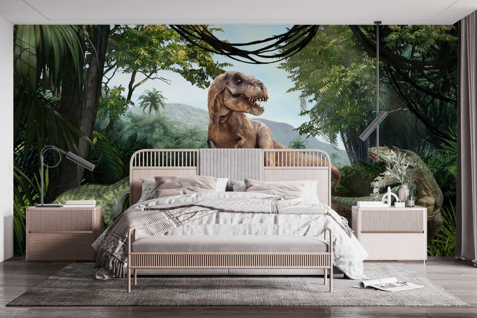 Фотошпалери період динозаврів у тропіках