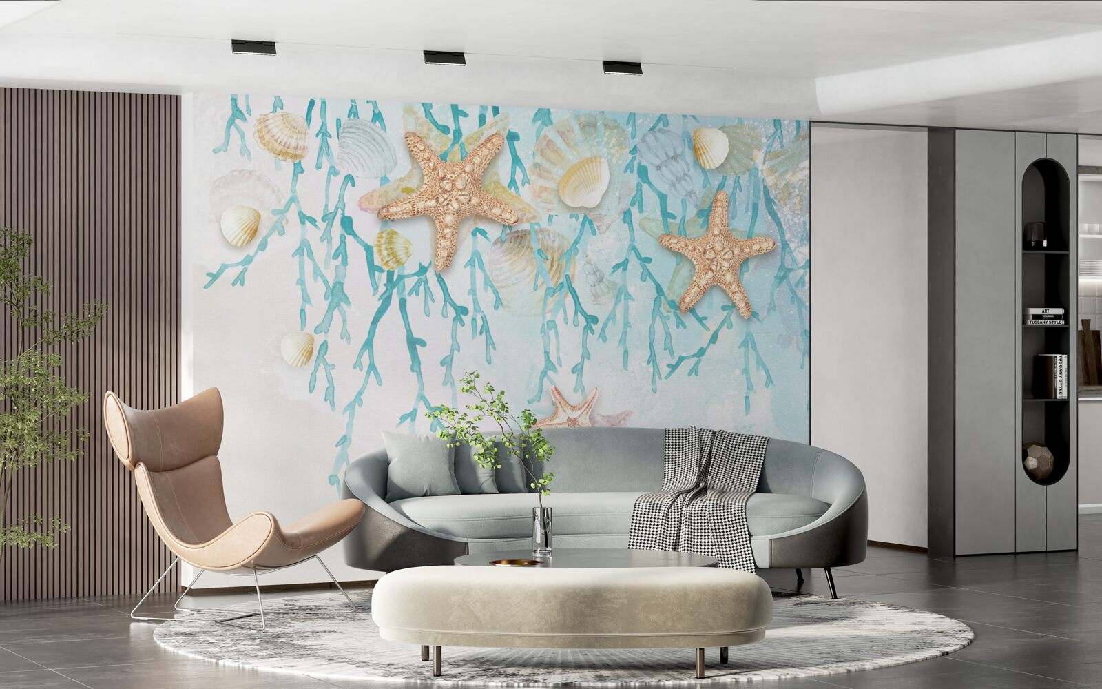 Фотошпалери зоряне небо і морський берег