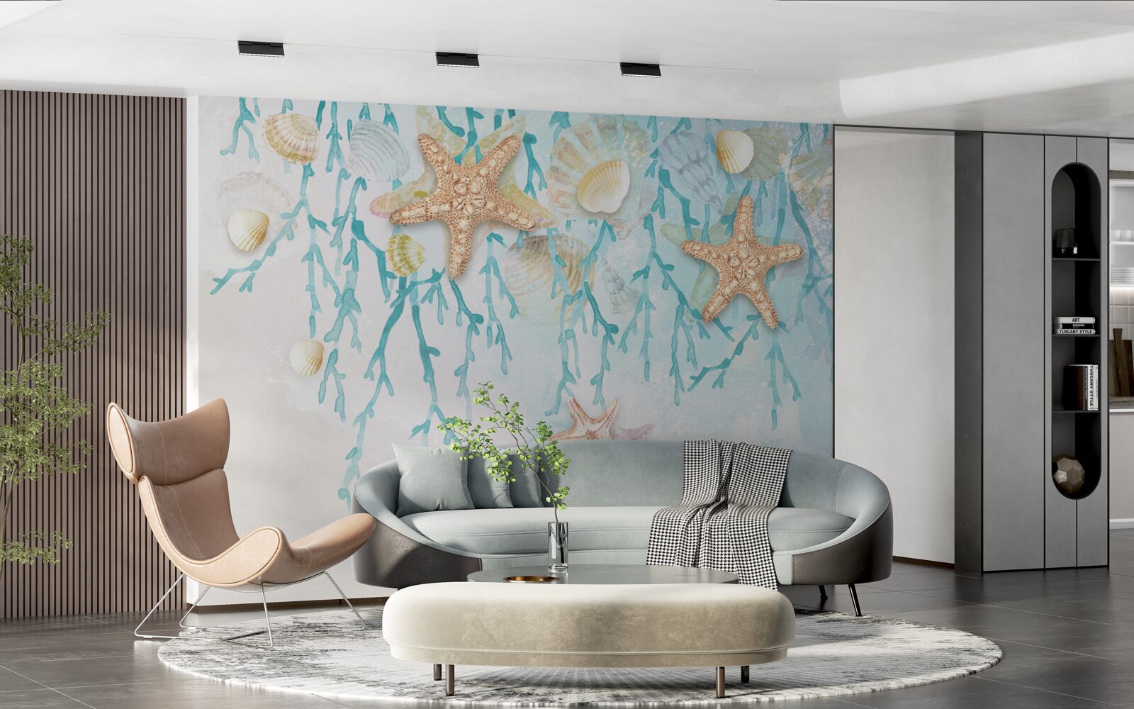 Фотошпалери зоряне небо і морський берег