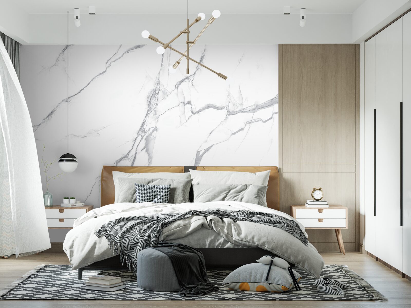 Фотошпалери потужний шторм на легких хмарах