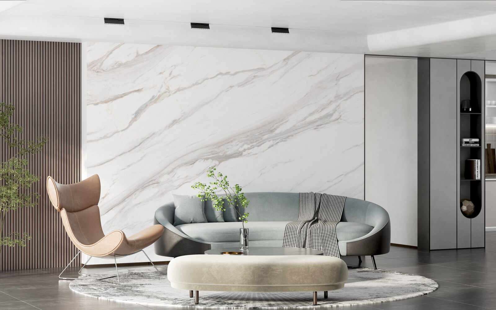 Фотошпалери мармур з ніжним світло-золотистим відтінком