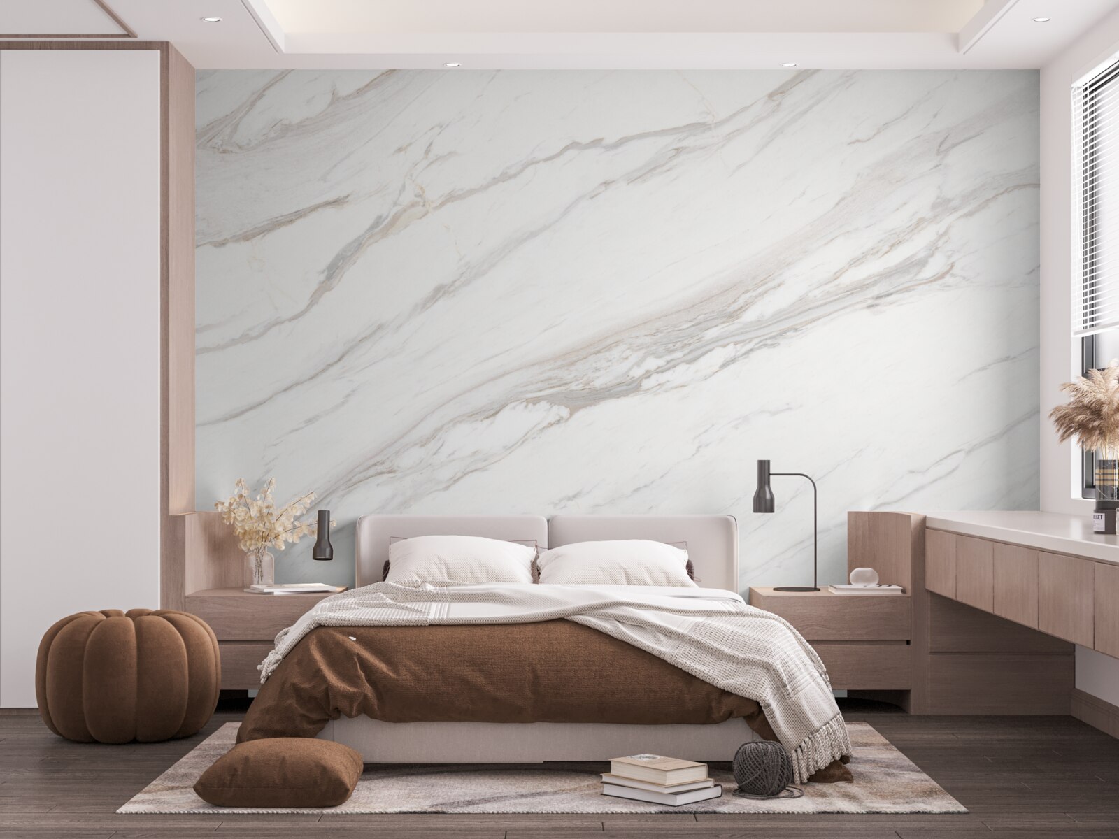 Фотошпалери мармур з ніжним світло-золотистим відтінком