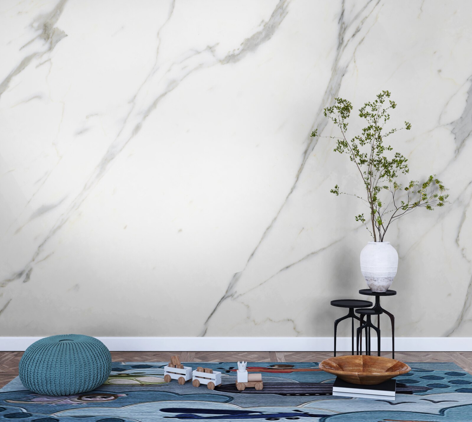 Фотошпалери Білосніжний мармур і витончено вигнуті контури