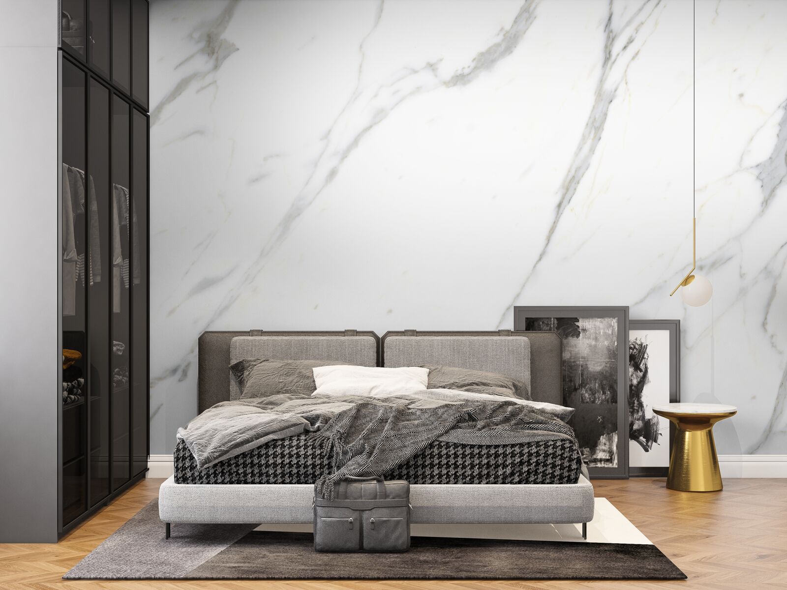 Фотошпалери Білосніжний мармур і витончено вигнуті контури