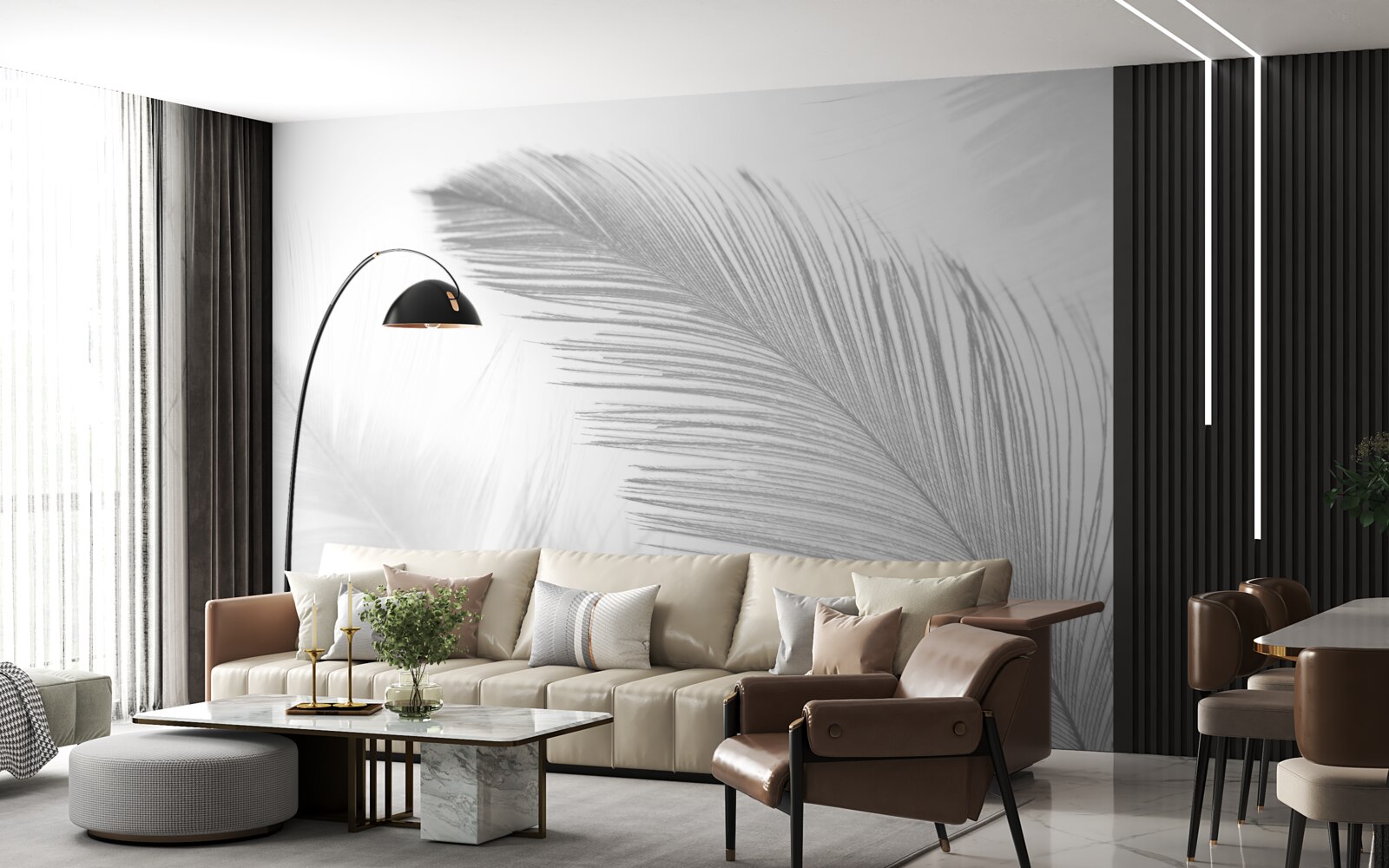 Фотошпалери два великих яскравих пера