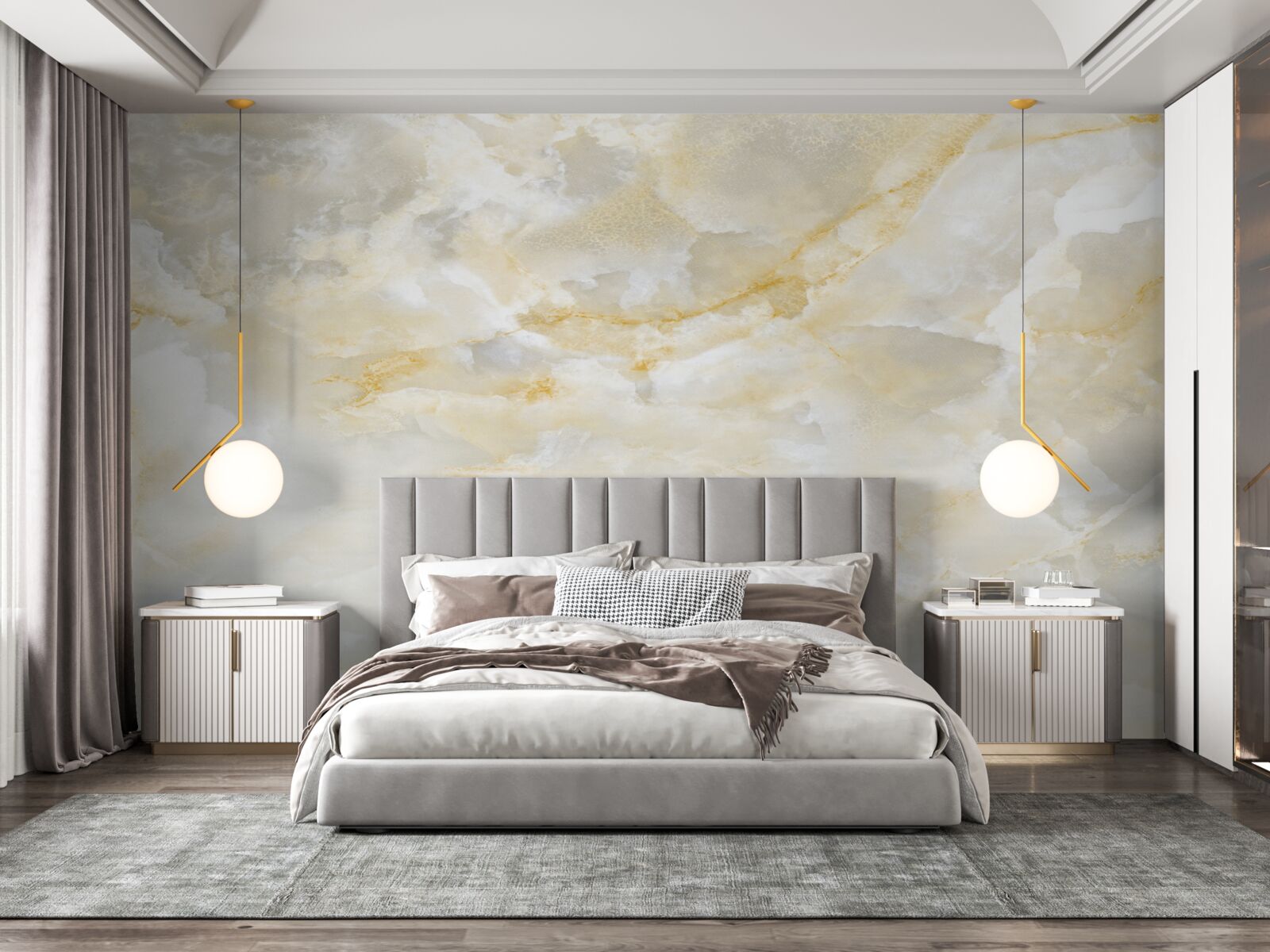 Фотошпалери хмари, наповнені дощем на світанку