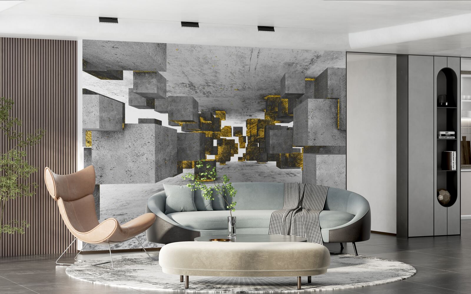 Фотошпалери щиколотки, що ширяють у повітрі, із золотими деталями