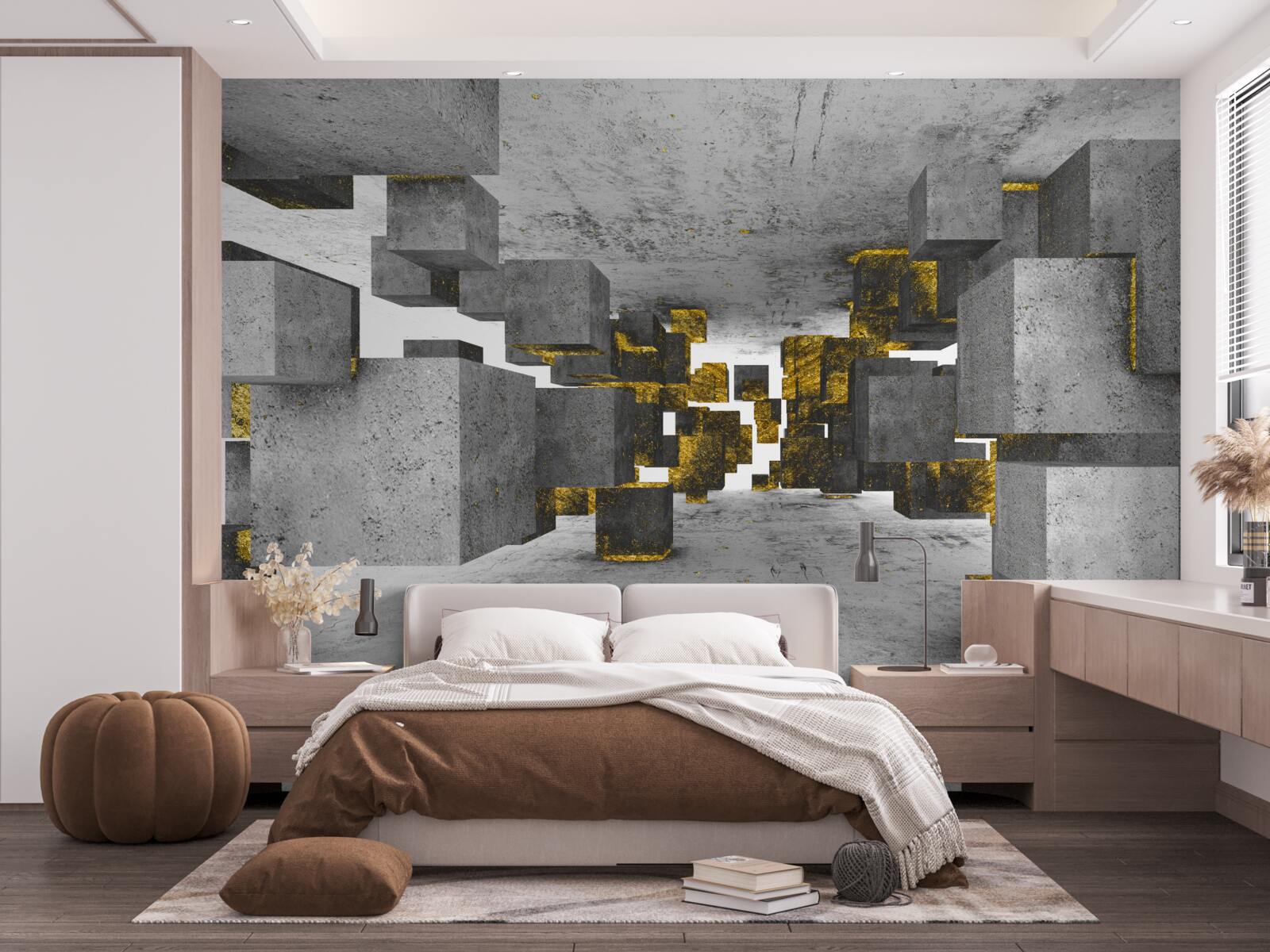 Фотошпалери щиколотки, що ширяють у повітрі, із золотими деталями