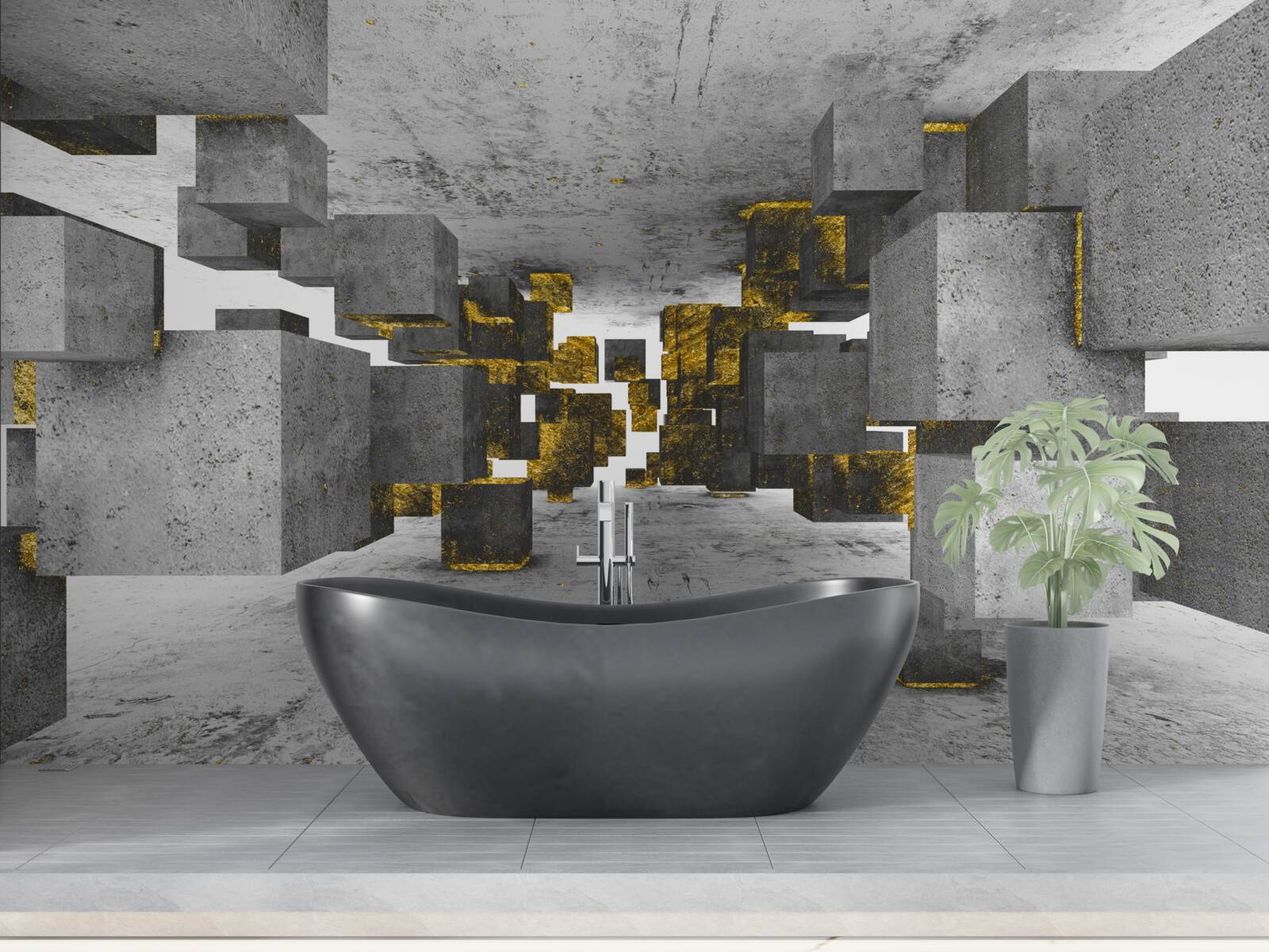 Фотошпалери щиколотки, що ширяють у повітрі, із золотими деталями