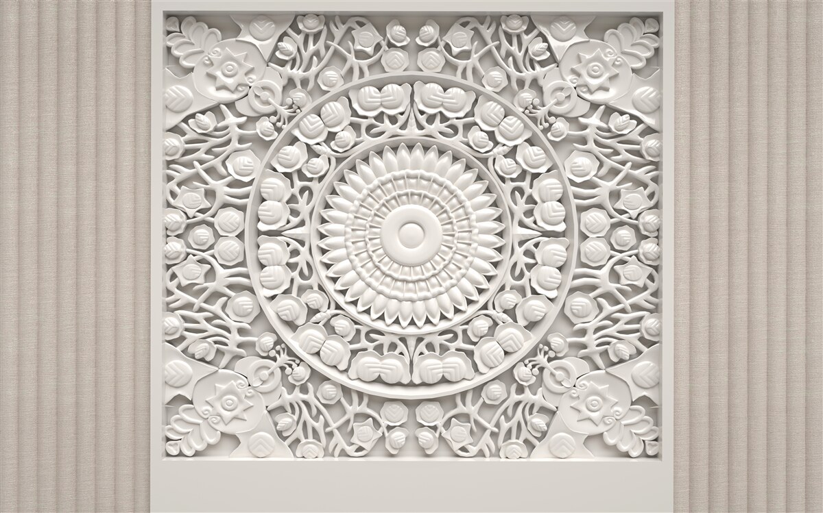 Фотошпалери об'ємний рельєф на сірому тлі