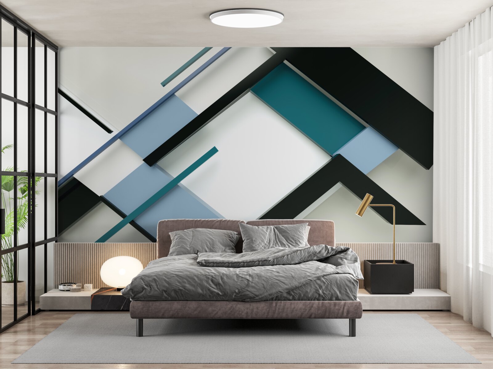 Фотошпалери геометричні фігури в абстракції