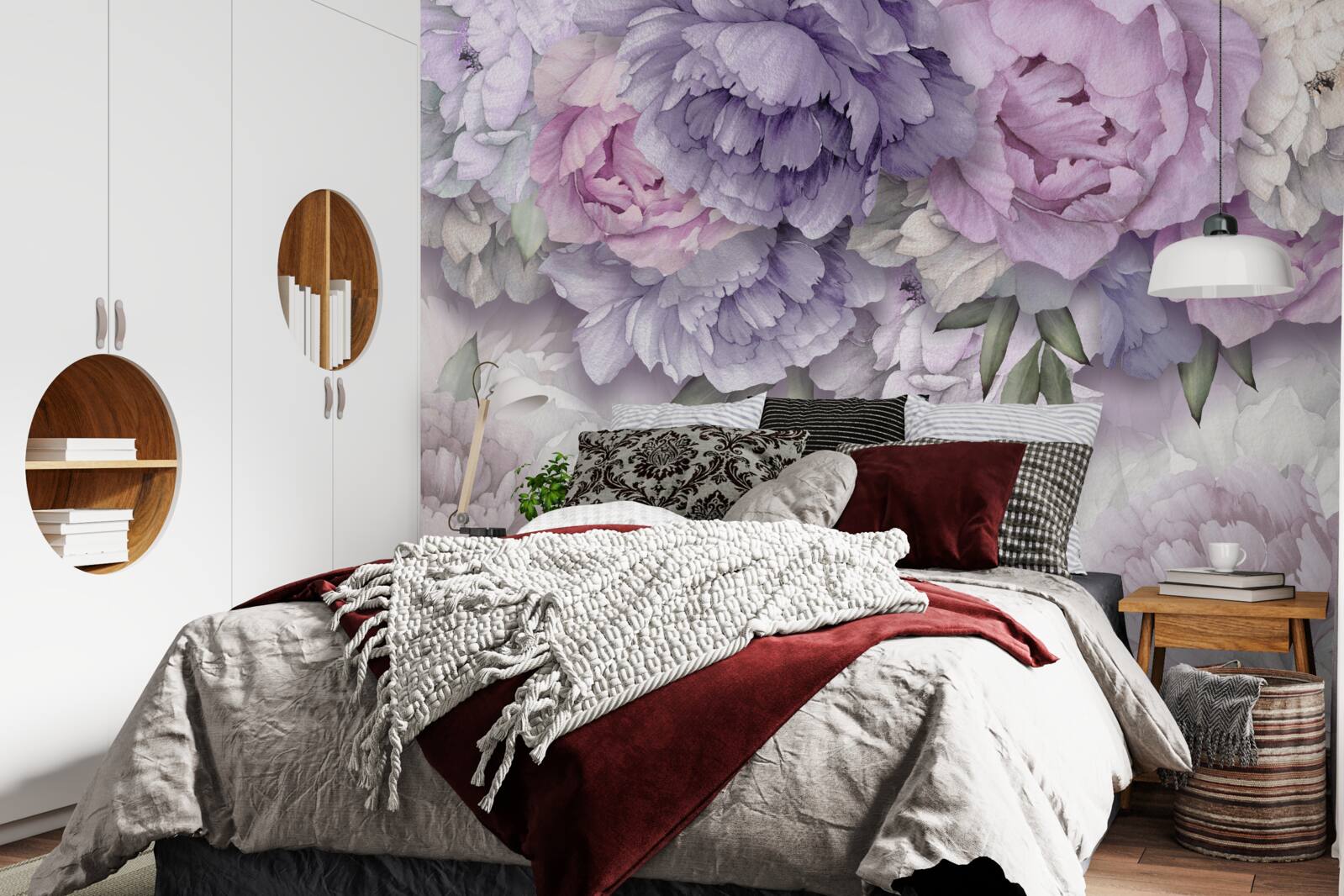 Фотошпалери квіти з ніжним бузковим відтінком